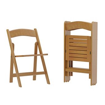 Merrick Lane 4 pk Versatile Use Solid Wood Dining Chair With Portable, Foldable Design