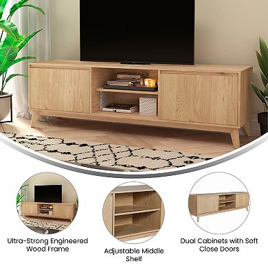 Merrick Lane Mid-century Modern TV Stand with Storage