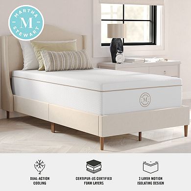 Martha Stewart SleepComplete Premium Medium-Plush Dual-Action Cooling Memory Foam Mattress in a Box