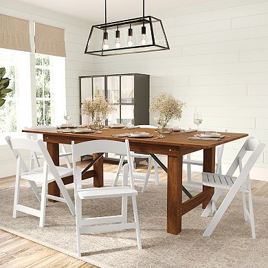 Merrick Lane Versatile Use Solid Wood Dining Chair With Portable, Foldable Design