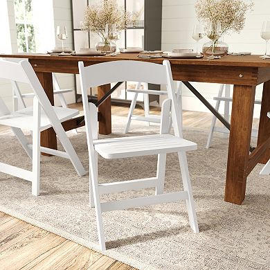 Merrick Lane Versatile Use Solid Wood Dining Chair With Portable, Foldable Design