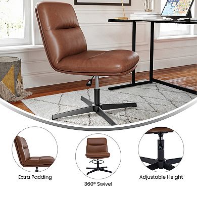 Merrick Lane Padded Mid-back Task Swivel Office Chair - Upholstery/strong Frame