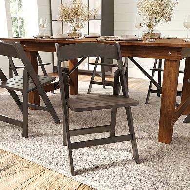 Merrick Lane 2pk Versatile Use Solid Wood Dining Chair With Portable, Foldable Design