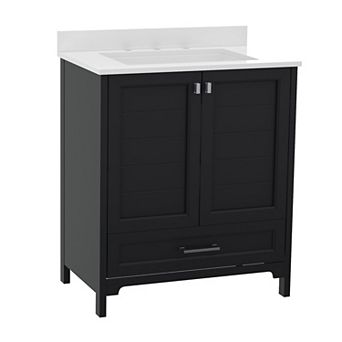 Merrick Lane Single Sink Vanity with Undermount Basin, Storage Cabinet, Drawer