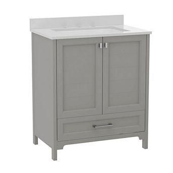 Merrick Lane Single Sink Vanity with Undermount Basin, Storage Cabinet, Drawer