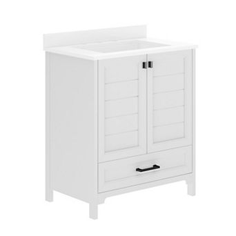 Merrick Lane Single Sink Vanity with Undermount Basin, Storage Cabinet, Drawer