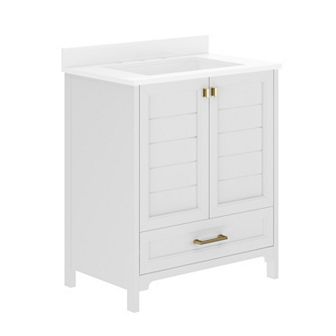 Merrick Lane Single Sink Vanity with Undermount Basin, Storage Cabinet, Drawer