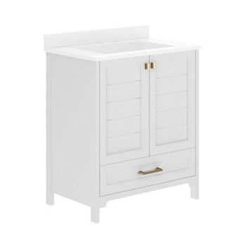 Merrick Lane Single Sink Vanity with Undermount Basin, Storage Cabinet, Drawer