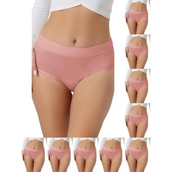 10 Packs Women's Breathable Underwear Cotton Comfortable Stretch 3 Layers High Waist Panties