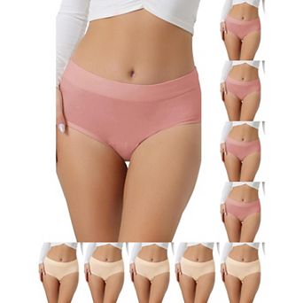 10 Packs Women's Breathable Underwear Cotton Comfortable Stretch 3 Layers High Waist Panties