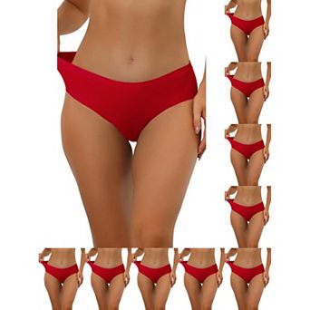 10 Packs Panties for Women Unlined Comfortable Underwear No Show Elastic Waist Brief
