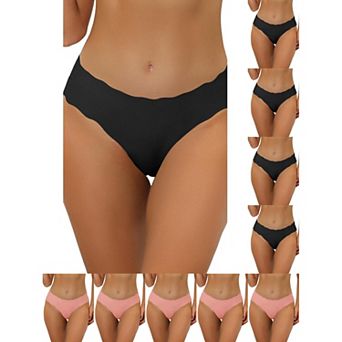 10 Packs Traceless Panties for Women No Show Stretch Solid Underwear Invisible Brief