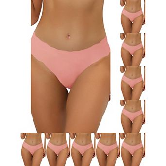 10 Packs Traceless Panties for Women No Show Stretch Solid Underwear Invisible Brief