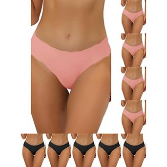 10 Packs Traceless Panties for Women No Show Stretch Solid Underwear Invisible Brief