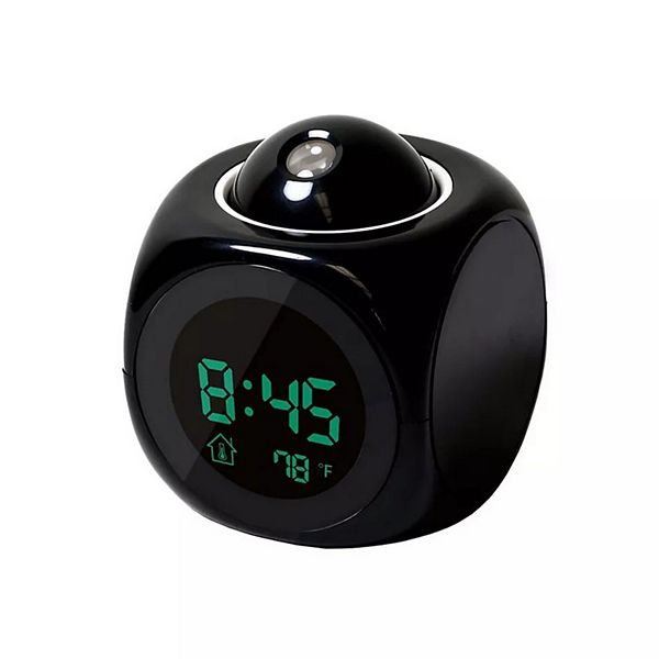 Newentor Projection Alarm Clock With Weather Station - Ceiling Time & Temperature Projector, Indoor/Outdoor Sensor