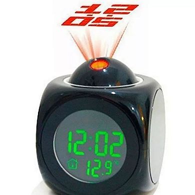 Projection Alarm Clock LED Digital With Voice Audio Report