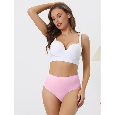 10 Packs Women's Hign Waist G-String Thongs, Tummy Control Stretch Panties, T-back Undepants