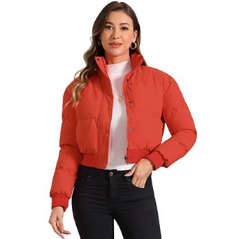 Women's Winter Bomber Jacket Outwear Baggy Padded Cropped Coats