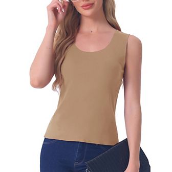 Women's Tank Top Plush Sleeveless Warm Thick Layer Camisole Fall Winter