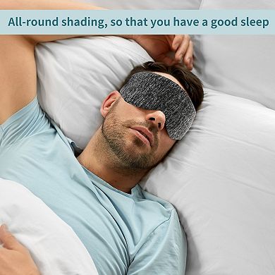 Sleep Eye Mask, Deep Contoured 3D Eye Covers, Light Block Out, Zero Pressure Blindfold for Men Women
