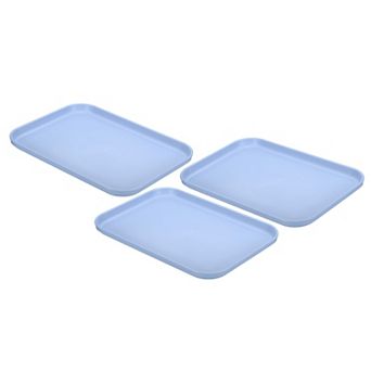 Plastic Fast Food Serving Tray, Reusable Rectangular Cafeteria Serving Platter for Party