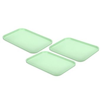 Plastic Fast Food Serving Tray, Reusable Rectangular Cafeteria Serving Platter for Party