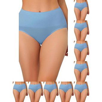 10 Packs Underwear for Women High Waist Shaping Tummy Control Panties Breathable Brief