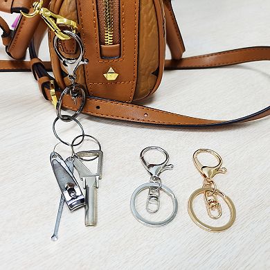 Lobster Clasp Keychains, 1 Set Lobster Key Chain Rings Swivel Clasps Keyring Trigger Hook Clips