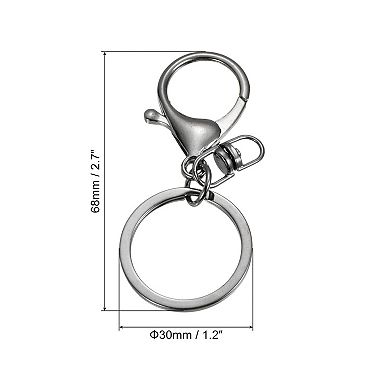 Lobster Clasp Keychains, 1 Set Lobster Key Chain Rings Swivel Clasps Keyring Trigger Hook Clips