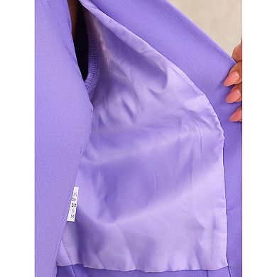 Business Dress Suit Set for Women's Sleeveless Bodycon Dress Long Sleeve Cropped Blazer Work Outfit