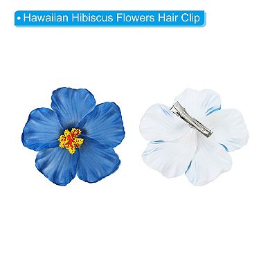16 Pack Artificial Flowers Hair Clip, Hawaiian Hibiscus Flowers DIY Foam Hibiscus Flower