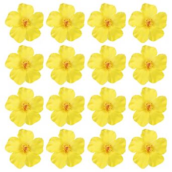 16 Pack Artificial Flowers Hair Clip, Hawaiian Hibiscus Flowers DIY Foam Hibiscus Flower