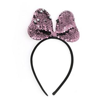 Sequined Handmade Bow Headband for Halloween for Girls 1 pc