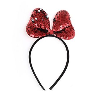 Sequined Handmade Bow Headband for Halloween for Girls 1 pc