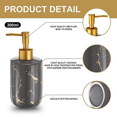 1 Pcs 10 Oz Soap Dispenser Hand and Dish Soap Dispenser Detergent Lotion Dispenser with Pump