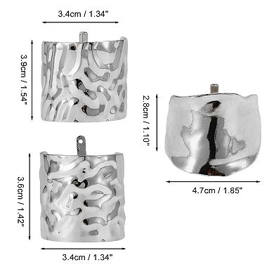 3 Pcs Ponytail Buckle Hair Clip, High Buckle Ponytail Holders with Decorative Rings Decoration