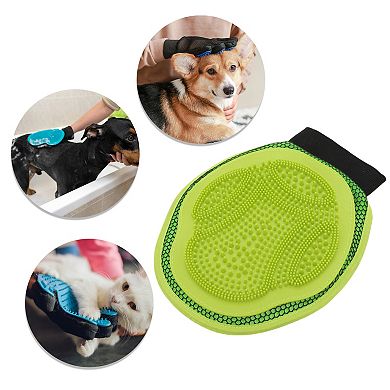 1 Pc Lightweight Pet Grooming Gloves for Bathroom Pet Store Yellow Green