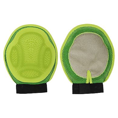 1 Pc Lightweight Pet Grooming Gloves for Bathroom Pet Store Yellow Green