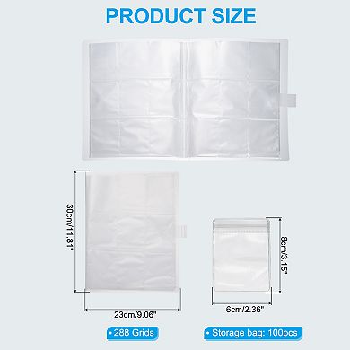 1 Set Clear Earring Organizer Book, Jewelry Organizer Earring Storage Cases with Pocket 288 Grids