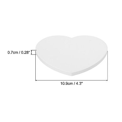 6Pcs Absorbent Coasters White Marble Heart Shape Coaster with Cork Backing Non-Slip 4.3"
