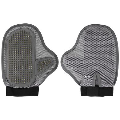 1 Pc Steel Needle Pet Grooming Gloves for Bathroom Pet Store Grey