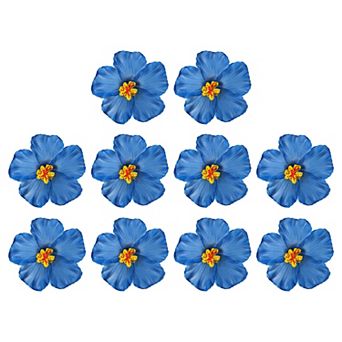 10 Pack Artificial Flowers Hair Clip, Hawaiian Hibiscus Flowers DIY Foam Hibiscus Flower