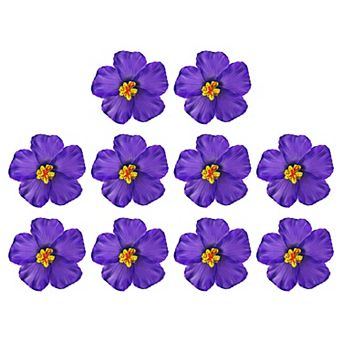10 Pack Artificial Flowers Hair Clip, Hawaiian Hibiscus Flowers DIY Foam Hibiscus Flower
