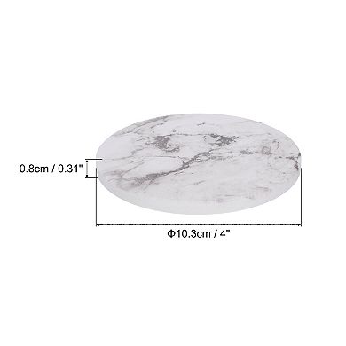 4Pcs Absorbent Coasters Taupe Marble Gilding Pattern Round Coaster with Cork Backing Non-Slip 4"