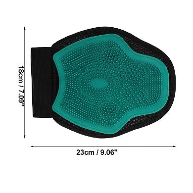 1 Pc Durable Double-Sided Pet Grooming Gloves for Bathroom Pet Store Green