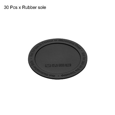 30 Pcs Rubber Bottoms for Sublimation Tumblers, Tumbler Silicone Bottom 2.36" Black