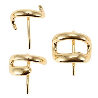 3 pc Ponytail Buckle Hair Clip Strong Hold Hair Jaw Clips Decorative Barrettes for Women Gold Tone