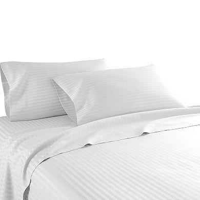 1000 Thread Count Fresh Home Collection 100% Egyptian Cotton Deep Pocket Dobby Striped Sheet Set
