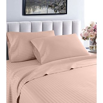 1000 Thread Count Fresh Home Collection 100% Egyptian Cotton Deep Pocket Dobby Striped Sheet Set
