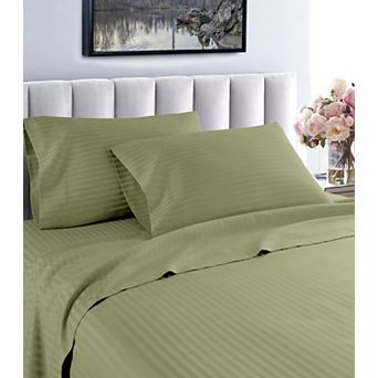 1000 Thread Count Fresh Home Collection 100% Egyptian Cotton Deep Pocket Dobby Striped Sheet Set